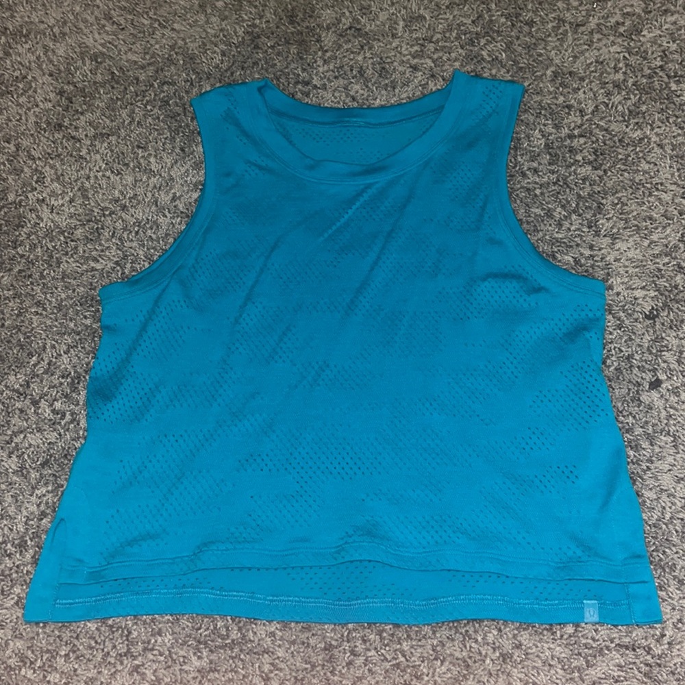 lulu lemon teal tank